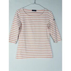 Saint James Top Womens XS Striped 3/4 Sleeve Boat Neck France